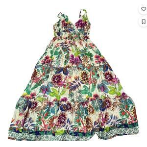 Me 2 Magic Colorful Floral Boho Dress Womens Size Large